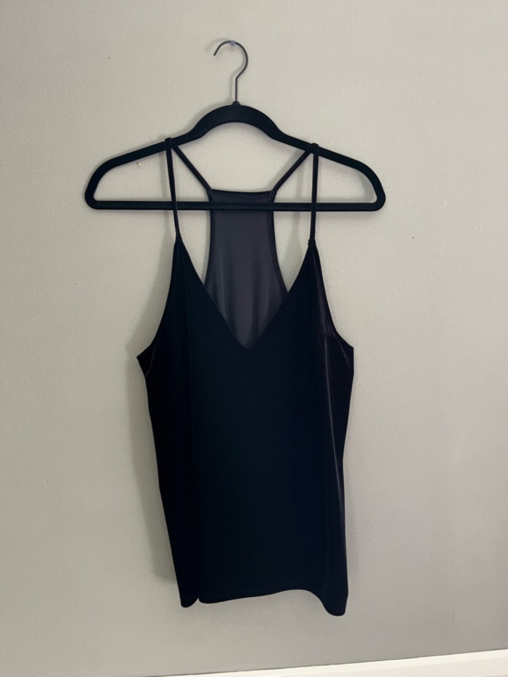 Abercrombie & Fitch Black Velvet Racerback Tank Top Dark Academia Whimsigoth